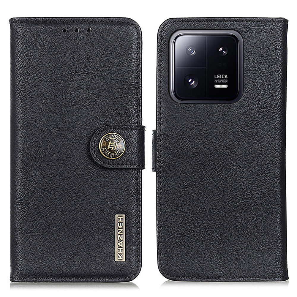 KHAZNEH Anti-scratch Cell Phone Cover for Xiaomi 13 Pro 5G Cowhide Texture PU Leather Shockproof Flip Phone Wallet Case Foldable Stand KHAZNEH Anti-scratch Cell Phone Cover for Xiaomi 13 Pro 5G Cowhide Texture PU Leather Shockproof Flip Phone Wallet Case Foldable Stand